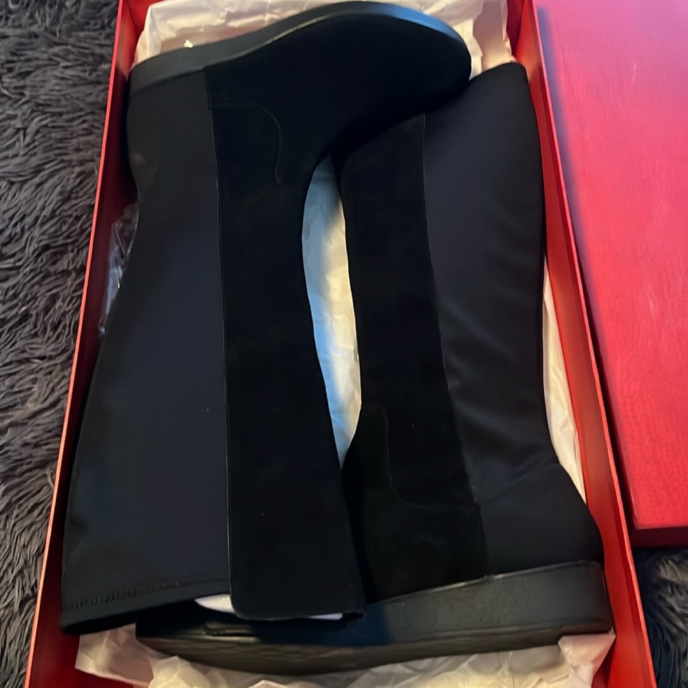 Donald J Pliner victori-23 tall suede wedge boots size 11